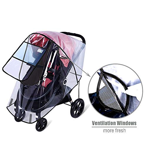 Stroller Rain Cover By Hombae, Universal Baby Stroller Weather Shield, Waterproof Stroller Cover, Travel Umbrella Stroller Wind Dust Shield, Stroller Cover For Rain, Food Grade Eva, Eye Protect #TOP1