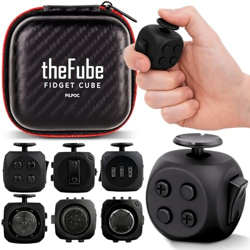 PILPOC theFube Fidget Cube, 6-Sided Stress Relief Infinity Cube f...