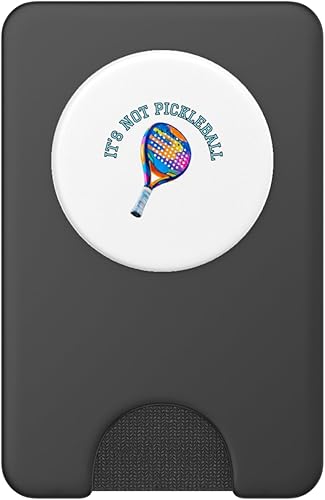 Miniatura 2 de Funny Colorful Padel Racket Its Not Pickleball Design PopSockets PopWallet for MagSafe