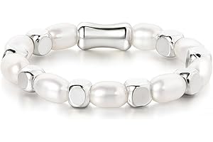 Baroque Pearl Dainty Beaded Rings - Silver Pearl Ring