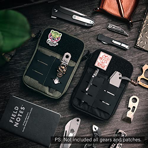 Tactical Geek Block E 2.0 Edc Compact Waist Pocket Pouch, Multi-Purpose Molle Edc Pouch Gadget Organizer, Multi-Purpose Molle Tool Pouch For Multitools, Nylon Daily Utility Tool Organizer Bag Black #TOP7