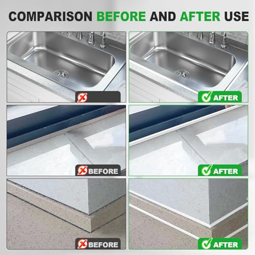 image for CUKWUYBY 15.9 Oz Silicone Caulk (3 Pack 5.3 Oz) Squeeze Tube Waterproo