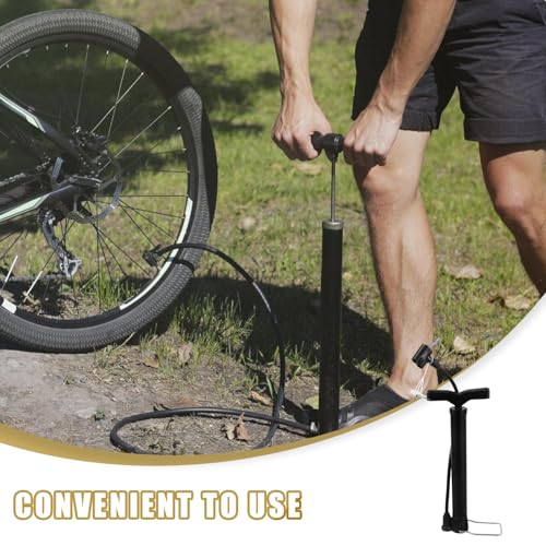 HANABASS Portable Bike Pump Lightweight Tire Inflator for Mountain Bikes and Road Bikes Convenient Air Pump for Cycling for Inflating Bicycles and Balls Matte4