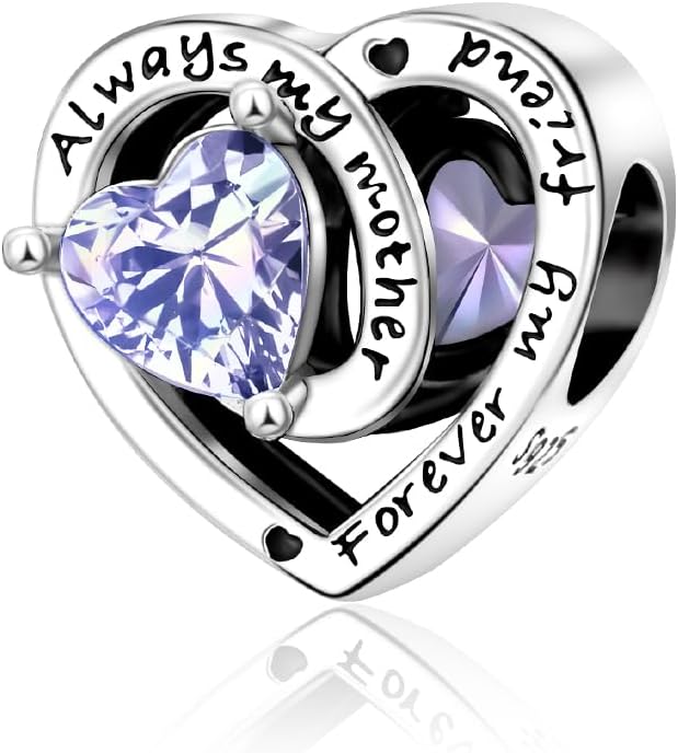 Birthstone Charms 925 Sterling Silver Birthstone Charms for Bracelets and Necklace Happy Birthday Charms birthstone beads for Women