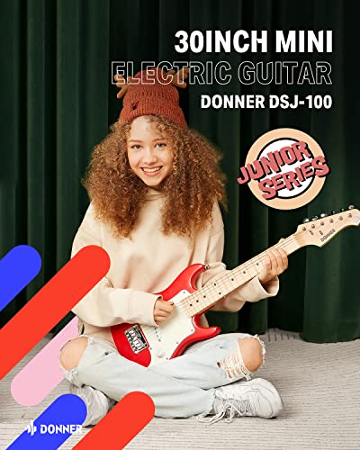 Donner Kit guitare électrique junior 76,2 cm pour débutant, ST Style Mini guitare Premium Bundle avec ampli, accordeur… - Les Beatles, Paul McCartney, John Lennon, RIngo Starr, George Harrison Donner Kit guitare électrique junior 76,2 cm pour débutant, ST Style Mini guitare Premium Bundle avec ampli, accordeur… – Image 6