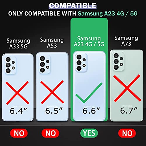 Image of TheGiftKart Luxurious Golden-Plated Back Cover Case for Samsung Galaxy A23 4G / A23 5G | Raised Lips for Camera & Screen Protection | Shockproof Back Case for Samsung A23 / A23 5G (TPU, Greyish Blue)