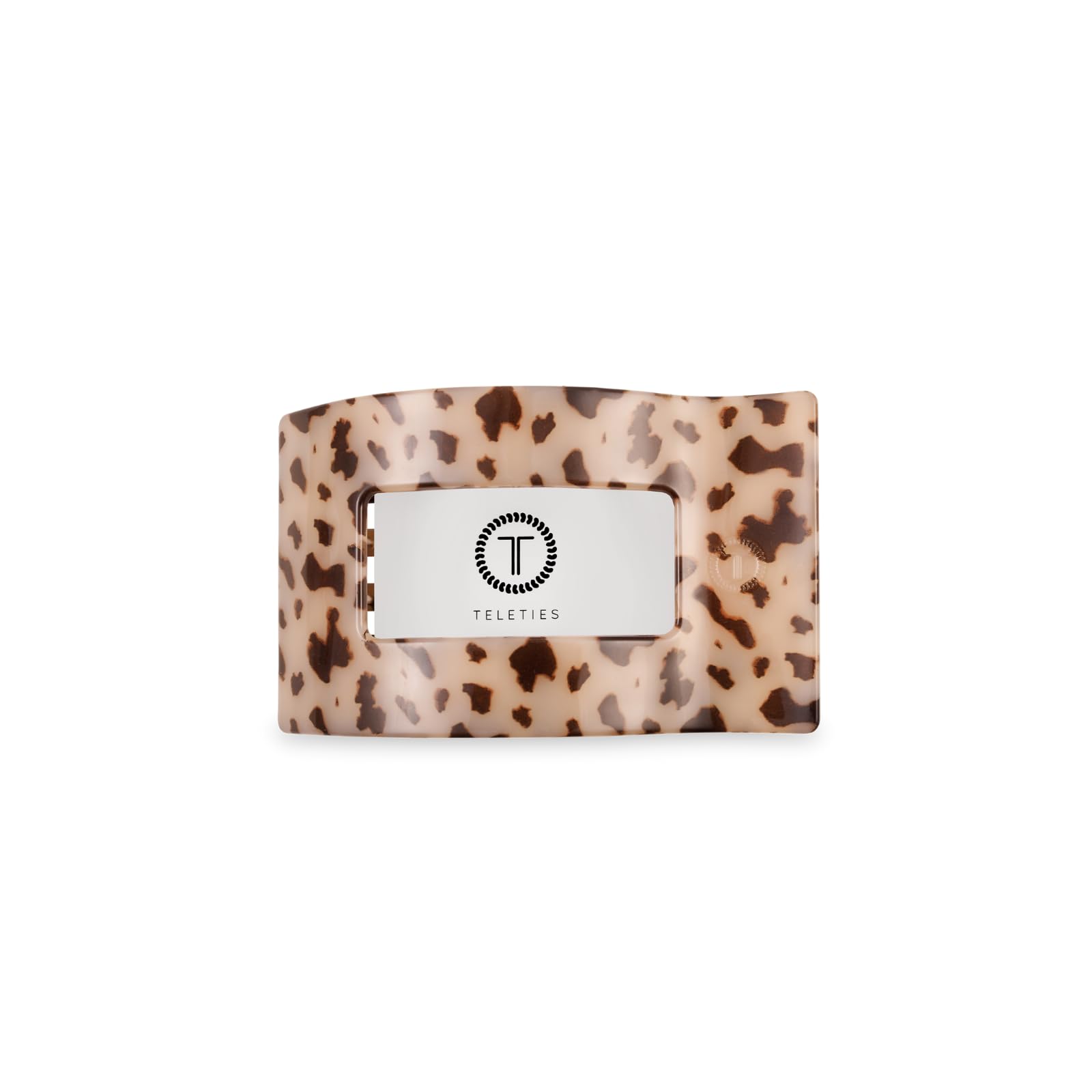 TELETIES - Small Flat Rectangle Clip - For Thin-Medium Hair - For Lounging, Travel, Yoga, & More - Strong Grip, Bendable Teeth, Comfortable Lay-Back