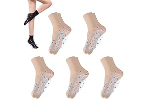 5 Pairs Tourmaline Ionic Body Shaping Stretch Socks: Enhance Your Comfort, Well-being, and Style