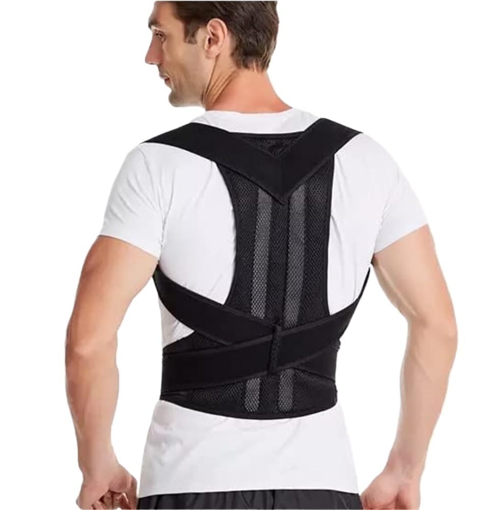 Plus Size XS-5XL Posture Corrector Prevents Slouching Scoliosis Back Brace Men Women Adjustable Back Stretcher Shoulder Neck Clavicle Support Spine Corrector(Small)