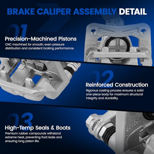 Image of Rear Brake Caliper Assembly for Acura TSX 2010-2014 2.4L 3.5L