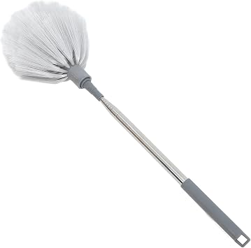 Spider Web Cleaning Brush for High Ceilings Telescopic Extendable Duster for Cobwebs and Dust Hand Duster for Cleaning Reusable and Washable for Home Use Style