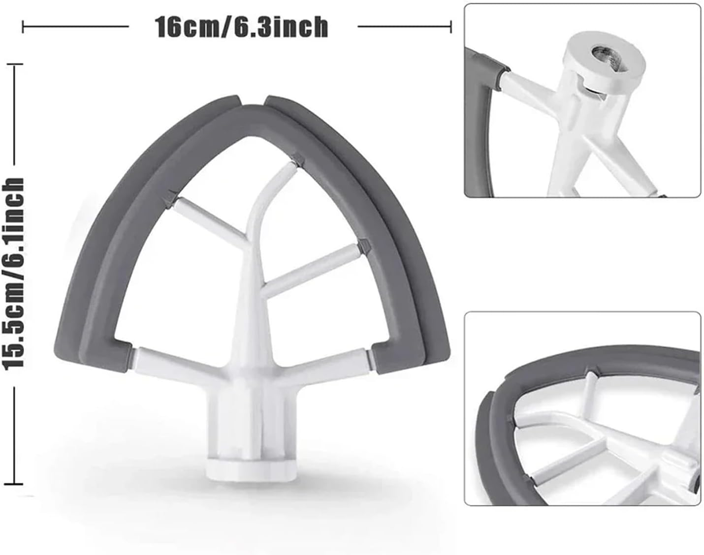 Compatible for KitchenAid 4.5-5QT Stand Mixer Replacement Flex Edge Silicone Beater Paddle KSM150
