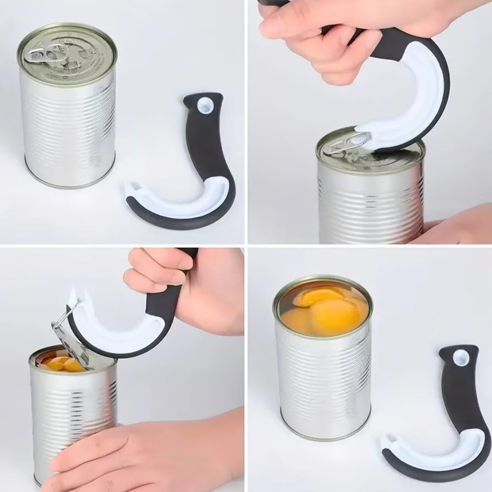 Ouvre-boîte en forme de J, ouvre-bouteille à tirette, ouvre-conserves, ouvre-bocal, décapsuleur