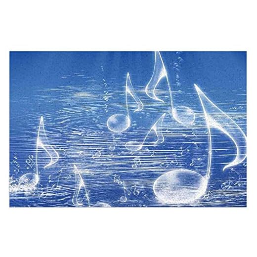 FFLSDR Dörrmatta halkfri entré matta dansande musikaliska anteckningar bubblor hem PVC entré uteplats dyna 40 x 60 cm
