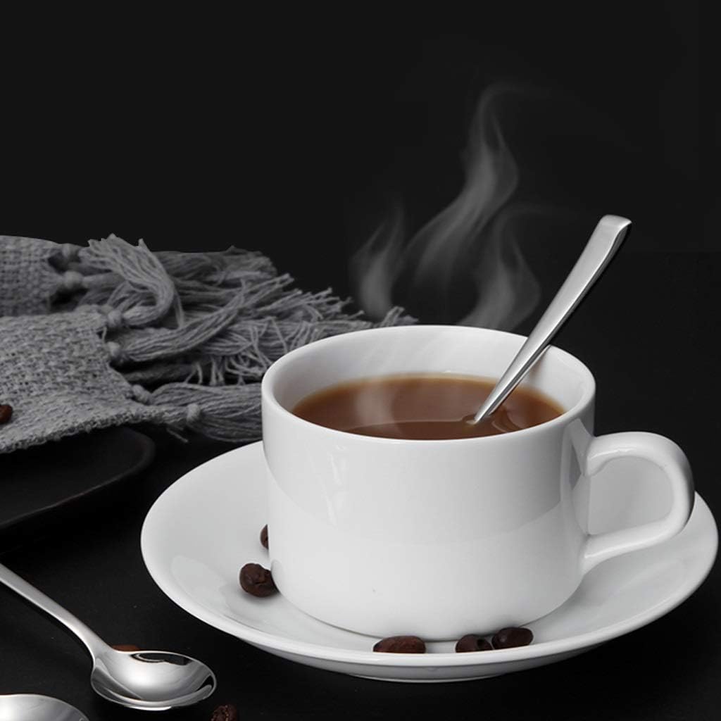 Dessert Spoon,Spoon Creative stainless steel Sugar spoon Small salt spoon Thickened Coffee spoon Restaurant Household Seasoning spoon Dessert spoon Serving spoon-D