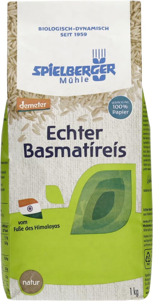 Basmatireis, natur, demeter 12 x 1 kg
