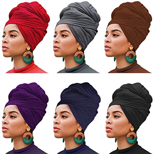 Turban en jersey extensible protecteur anti-casse pour cheveux longs femme