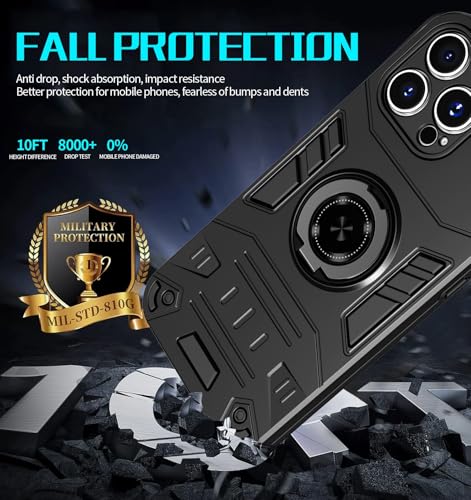 Coque iPhone 16 Pro Max double couche évite les bris d'écran avec béquille