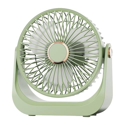 Genérico Ventilador de Sobremesa,Flujo De Aire Potente Y Compacto - Cabeza Ajustable 90 Grados 3 Velocidades Recargable Portátil Para Viajes Hogar Coche Trabajo