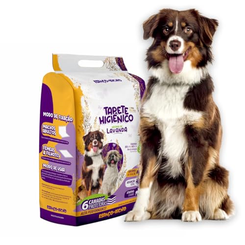 Tapete Higiênico Ultra Espaço De Bicho 30un 80x60cm Lavanda