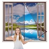 Tenda Zanzariera Magnetica Porta Marrone 300x280cm Anti-Zanzara Anti-Insetto Porta Scorrevole Zanzariera-Chiusura Automatica-per Soggiorno Camera da Letto Patio Balcone
