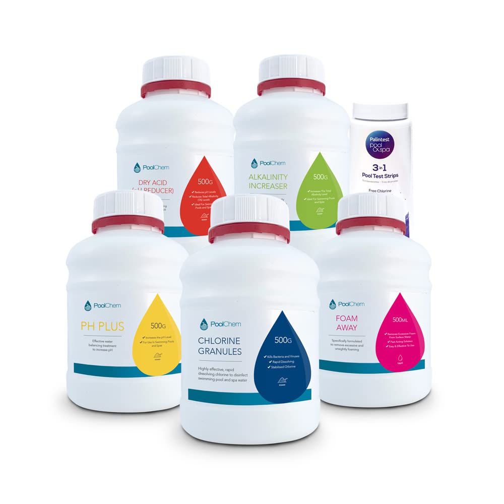 PoolChem Standard Chlorine Starter Kit for Hot Tubs, Spas, Pools & Inflatable Spas