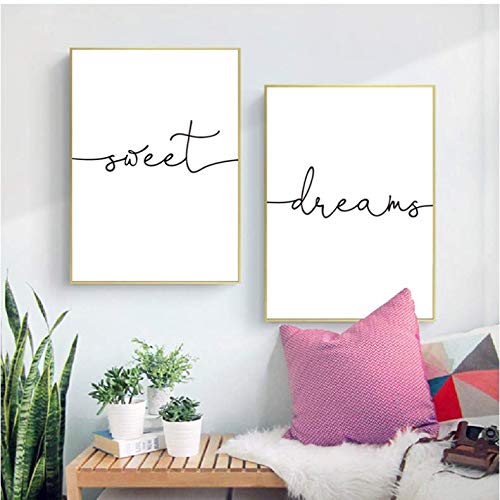 Décoration murale chambre avec affiche moderne Sweet Dreams format 50x70cm