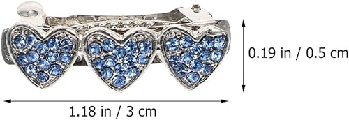 Miniatura 3 de balacoo 3 pinzas para el pelo de diamantes de imitación para perros, accesorios para perros con forma de corazón, pinzas para el cabello