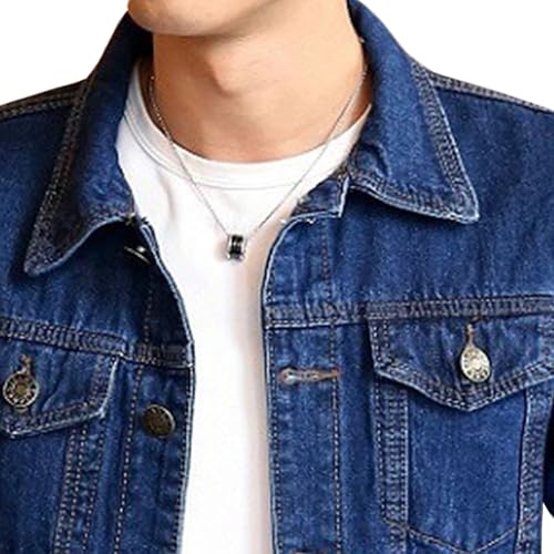 Chaqueta de mezclilla para hombre DGHM-JLMY 3X-Large azul miniatura 2