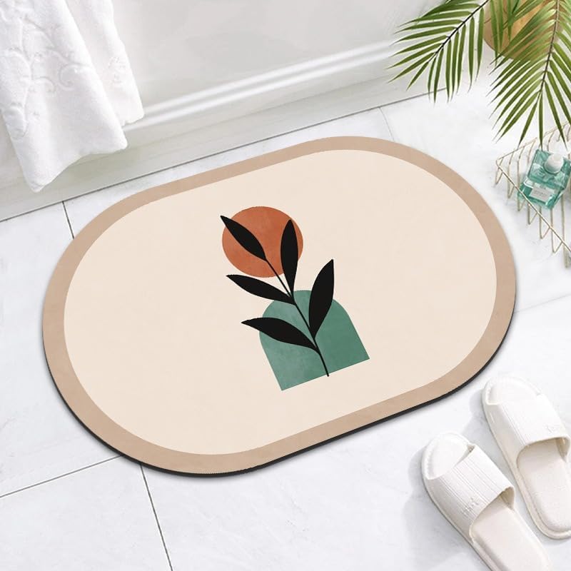 Accessoire de tapis de salle de bain ovale 40x60 super absorbant