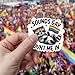 3pcs Raccoon Pride Stickers – Sounds Gay Count Me in Vinyl Decals – LGBTQ+ Funny Waterproof Rainbow Sticker Pack