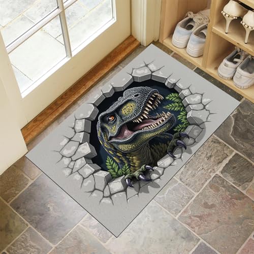 Tapis Tyrannosaure Rex super doux à effet relief pour intérieur - 2