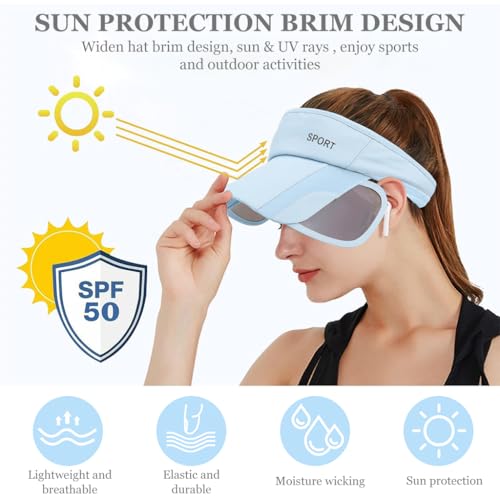 Image of PALAY Cap for Women Stylish, Summer Caps for Women, Extendable Side Brim Sun Visor Womens Hat, Fashion Breathable Hats with Sweatband for Biking, Running, Golfing