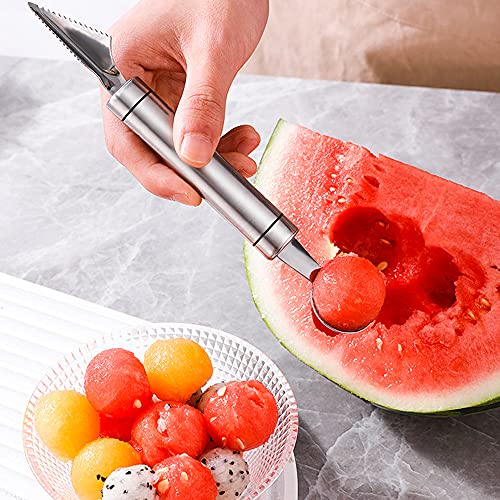 Melon Baller Scoop Set Stainless Steel Fruit Carving Cutter Melon Spoon Carving Tool For Fruit Melons Ice Cream #TOP5