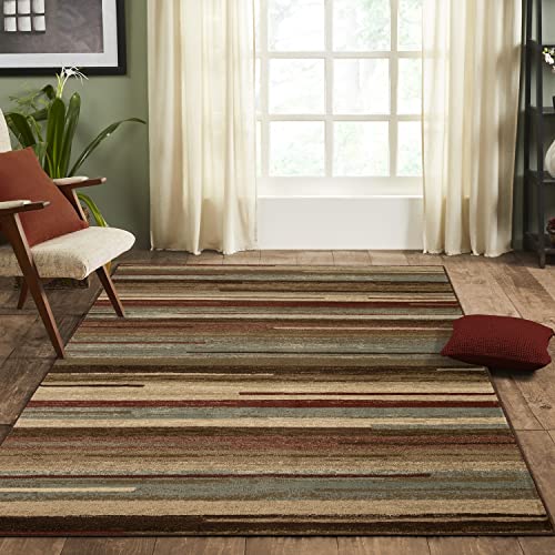 Tapete para interior con respaldo de yute 7' x 9' color granate