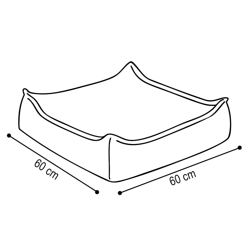 MISIOO Coussin d'assise pour Chambre d'enfant, Doux, 60 x 60 x 20 cm, Forme carrée, matériau Velours côtelé avec Rembourrage Moelleux, Coussin d'assise pour Les Enfants pour se détendre