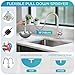 LUFG Kitchen Faucet with Pull Down Sprayer - Brushed Nickel Single Handle Kitchen Faucets, High Arc Stainless Steel Pull Out Kitchen Sink Faucet with Deck for RV Laundry Farmhouse Bar