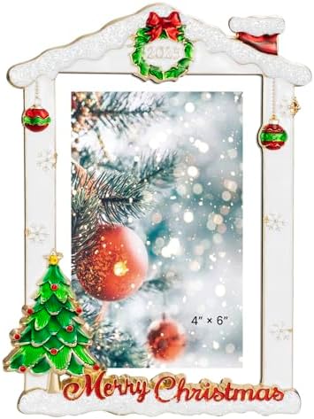 2025 Christmas Metal Picture Frame | 4x6 / 5x7 Holiday Premium Fr...