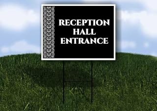Reception Hall Entrance Formal 1 Double Sided 18x24 in. Yard Road Sign w/Stand