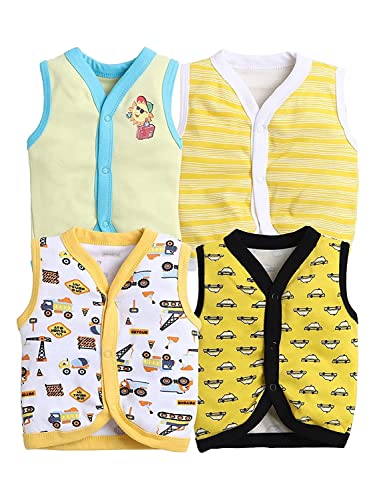 Image of Pooja Baby Baby Boy's & Baby Girl's Printed T-Shirt /Jhabla /Nightsuits with Assorted Prints- Multi-Pack Pack of 4