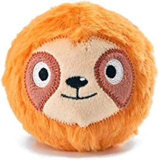 HugSmart Pet - Zoo Ball | 2-in-1 Plush and Squeaky Tennis Ball for Dog | No Stuffing Tough Interactive Fetch Dog Toys for Small Medium Large Dogs (Sloth)