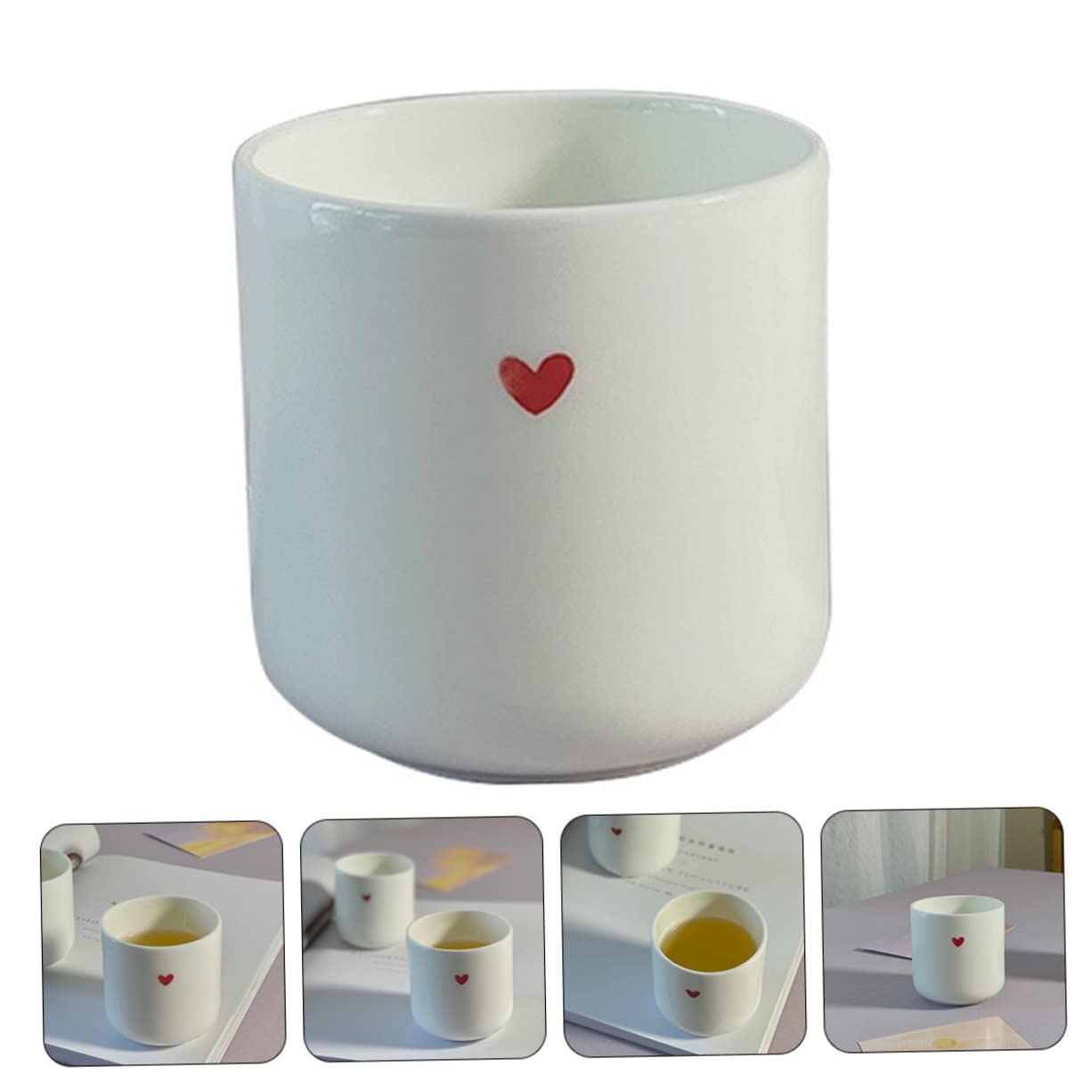 Taza de café expreso Tazas de café únicas - Taza de café Tazas en forma de corazón Taza de té de cerámica Taza de té de porcelana expreso Taza de té Taza de cerámica Vaso de jugo Amantes Concentrado