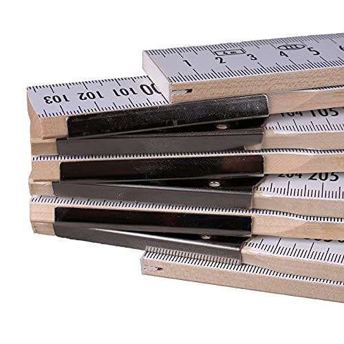 Nivellierzollstock 4 m, (Geometer-Maßstab), Transportlänge 57,5 cm – beide Seiten cm/mm-Teilung