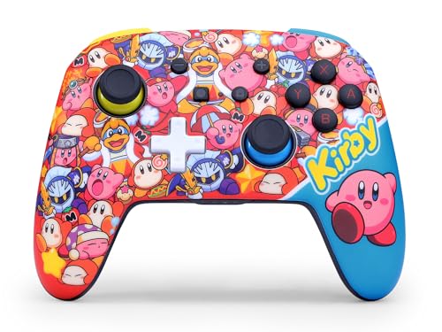 Image of PowerA Enhanced Wireless Controller for Nintendo Switch - World of Kirby, Switch Lite /Switch - OLED Model, Nintendo Switch 2, Bluetooth (Amazon Exclusive)