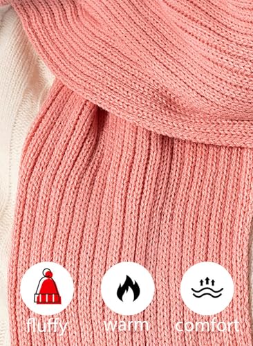 Knitted woolen fleece thickened hat scarf gloves, women's winter warm three-piece set4
