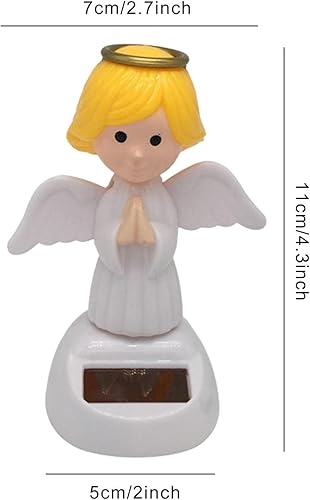 Miniatura 7 de Juguete de cabeza de bobble alimentado por energía solar, lindo juguete de baile de cabeza de ángel solar, figuras de baile solares, decoración