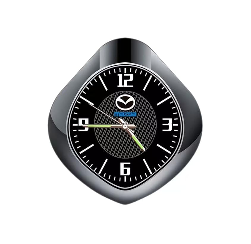 EPJDNADF Reloj de Coche para Mazda Atenza Axela EZ-6 60,Reloj para Tablero de Coche Impermeable Alta Precisión Fácil de Instalar,Black