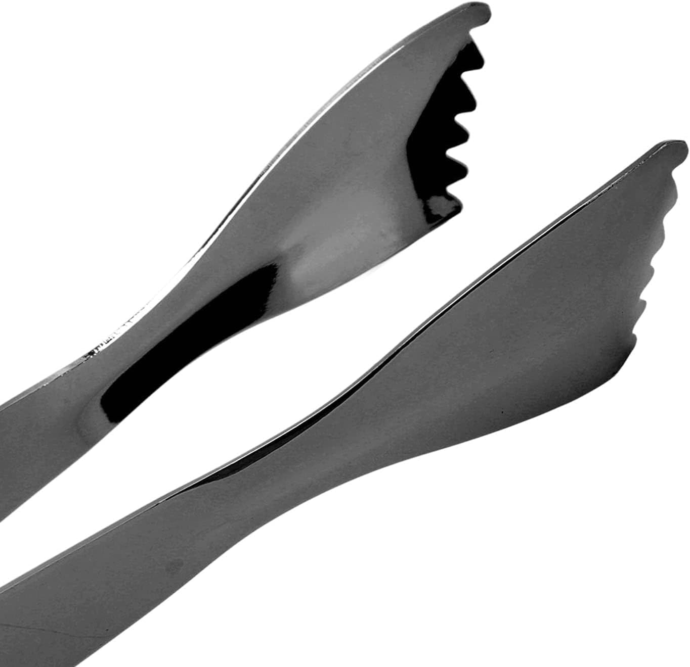 Mini Serving Tongs, Stainless Steel Sugar Tongs Small Stainless Steel Sugar Tongs for Coffee Bar Home Kitchen Ice Sugar Cubes Bar Accessory (Black Plated)