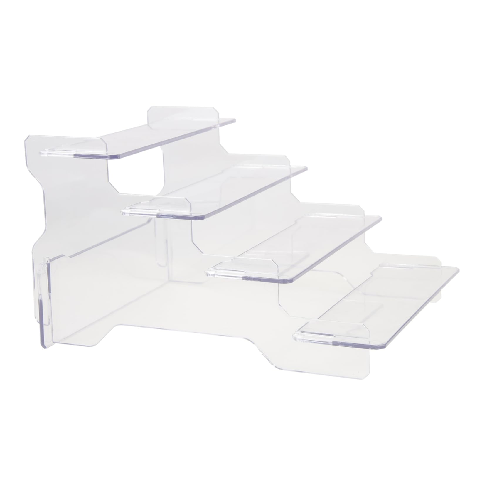 Levemolo Dessert Display Rack Plastic Riser Shelf for Desktop Toy Model Rack Stylish Showcase Risers