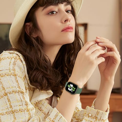 Pulseira esportiva compatível com Apple Watch séries 10/9/8/7/6/5/4/3/2/1 Ultra SE, trevo de 38 mm,